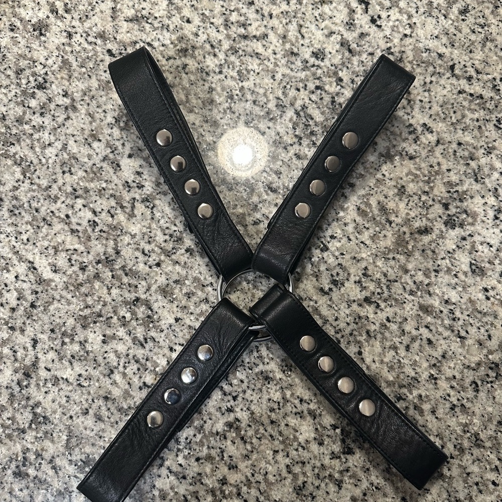Black Leather Harness - Picture 3 of 4